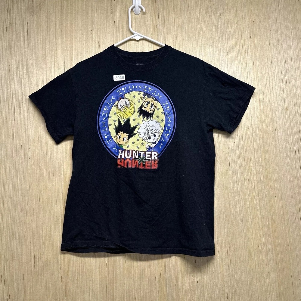 Hunter X Hunter Shirt Adult Medium Black Short Sleeve Men's Pullover Anime